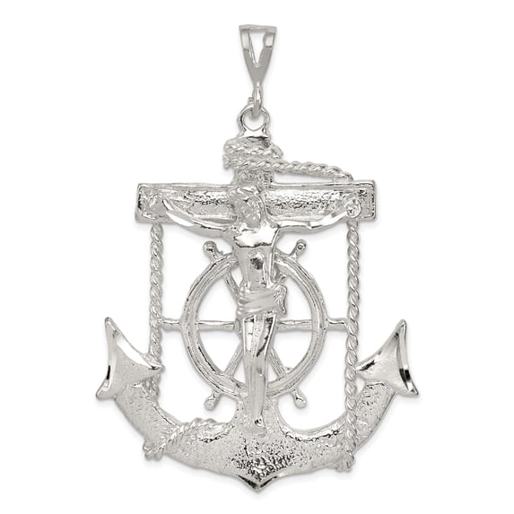 925 Sterling Silver Mariner Cross Shaped Pendant