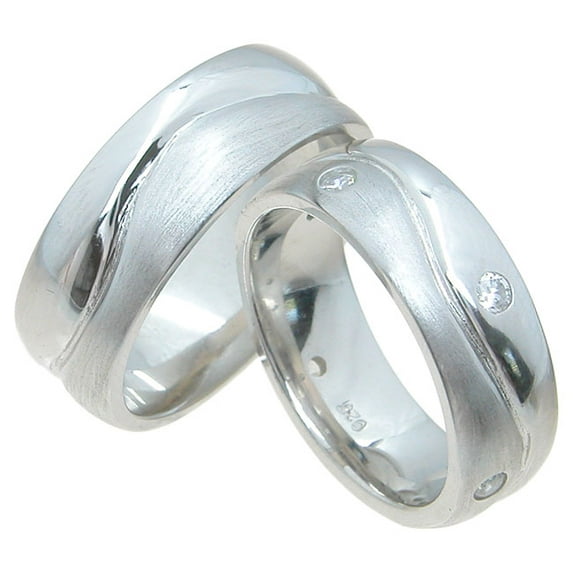 925 Sterling Silver Matching Rings for Couples and Wedding Bands