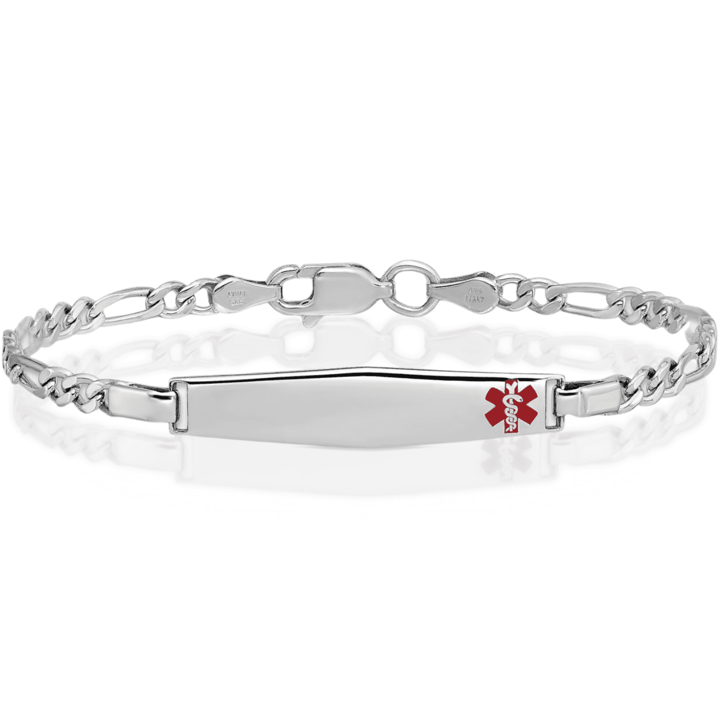 ice-carats-925-sterling-silver-3mm-classic-figaro-chain-medical-alert