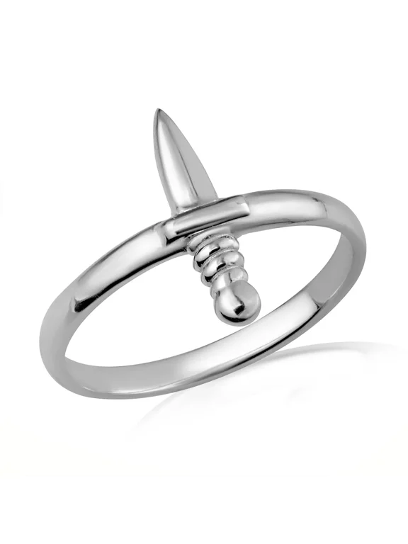 925 Sterling Silver Medieval Sword Ring (Size 4.25)