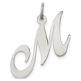 thumbnail image 1 of 925 Sterling Silver Medium Fancy Script Initial M (13to20x18mm) Pendant / Charm, 1 of 2
