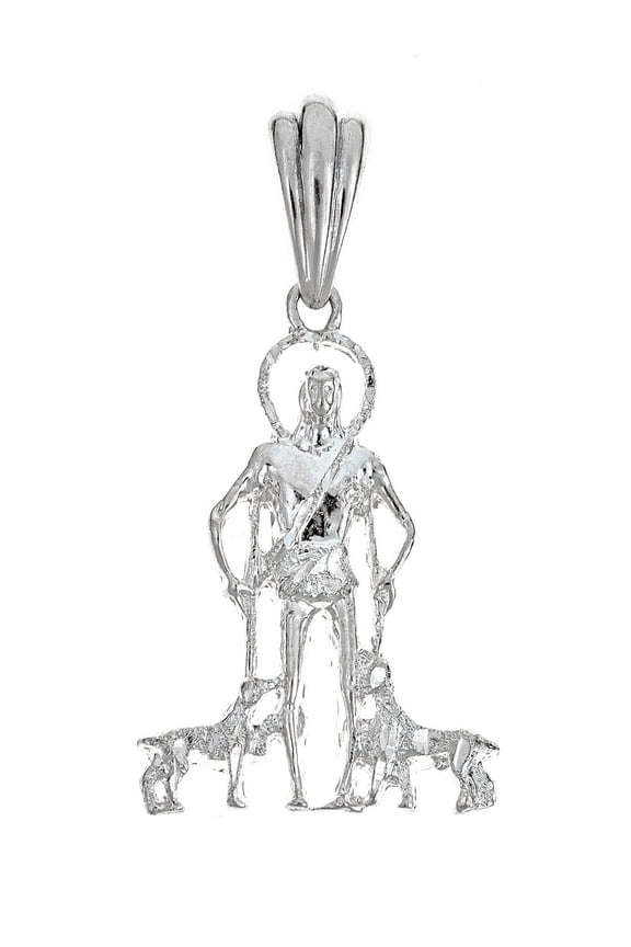 925 Sterling Silver Medium St. Lazarus Pendant - Made in USA (7 grams)