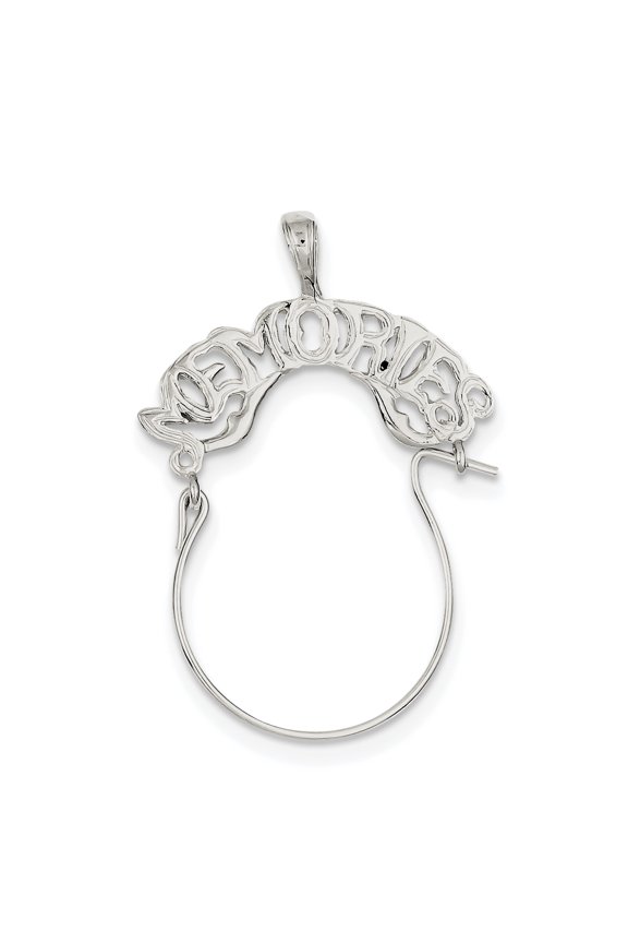 925 Sterling Silver Memories Charm Pendant Holder