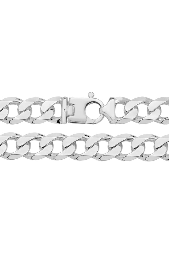 925 Sterling Silver Men Bracelet - 8.7 inch*17mm, 91 Grams
