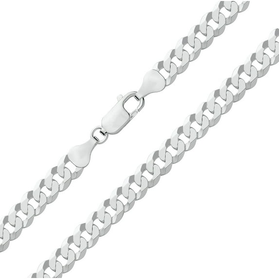 925 Sterling Silver Men/Women Curb Chain - 20 inch*7mm