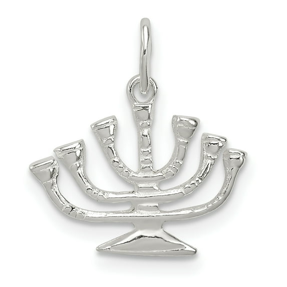 925 Sterling Silver Menorah Charm Pendant