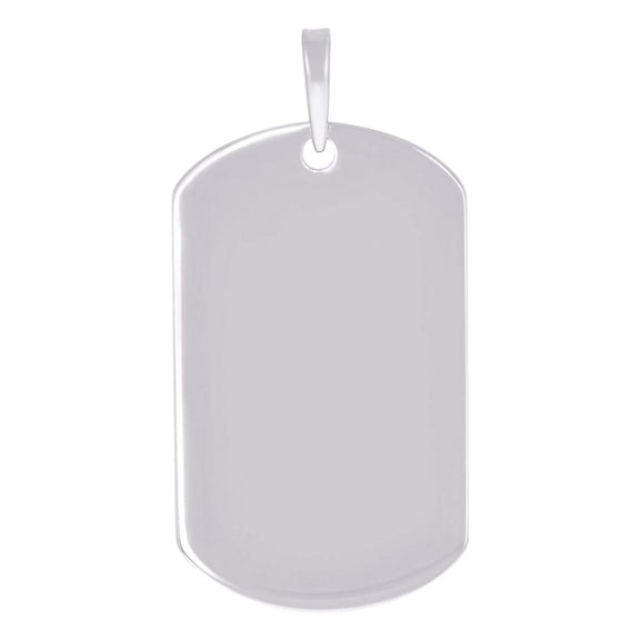 925 Sterling Silver Mens Animal Pet Dog Tag Engraveable Charm Pendant 20.5x10.9mm Wide Necklace for Men
