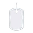 thumbnail image 1 of 925 Sterling Silver Mens Cubic-Zirconia Dog Tag Fashion Charm Pendant, 1 of 2