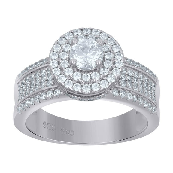 925 Sterling Silver Mens Cubic-Zirconia Fashion Ring Size 6