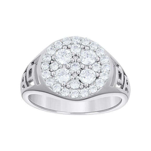 925 Sterling Silver Mens Cubic-Zirconia Fashion Ring Size 8