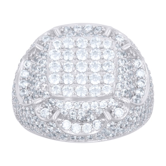 925 Sterling Silver Mens Cubic-Zirconia Fashion Ring Size 8