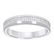 925 Sterling Silver Mens Cubic-Zirconia Fashion Wedding Band Ring Size 12
