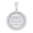 thumbnail image 1 of 925 Sterling Silver Mens Cubic-Zirconia Medallion Last Supper Religious Charm Pendant, 1 of 2