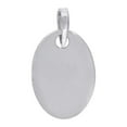 thumbnail image 1 of 925 Sterling Silver Mens Fashion Oval Disc Charm Pendant 40.1x21.6mm Wide Necklace for Men, 1 of 2