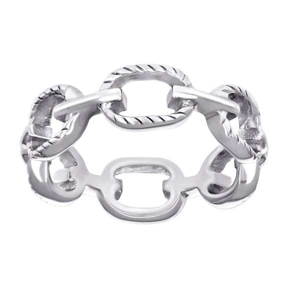 925 Sterling Silver Mens Fashion Ring 6.8x6.8mm Wide Size 9 Ring for Men - 3.8 Grams