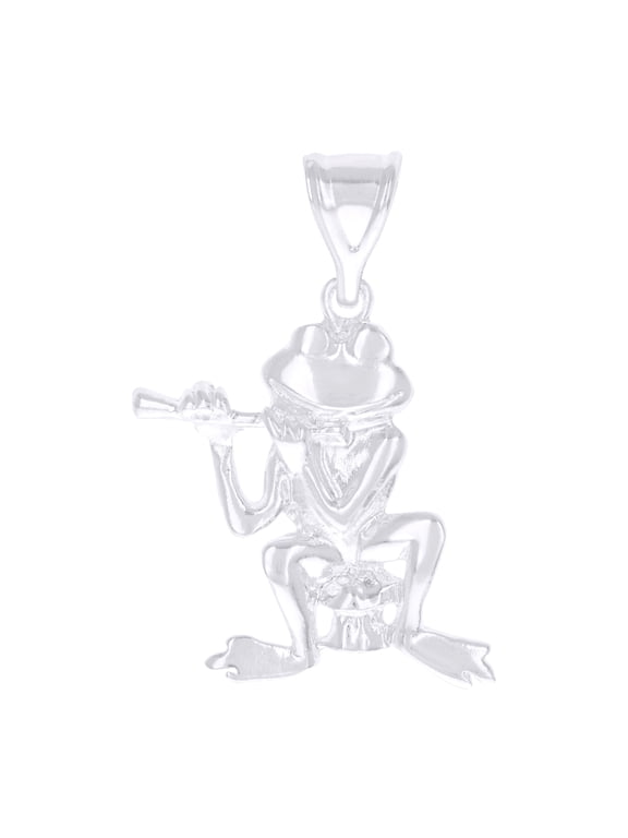 925 Sterling Silver Mens Frog Animal Wildlife Charm Pendant for Men