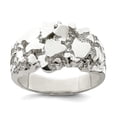 thumbnail image 1 of 925 Sterling Silver Mens Nugget Ring Size 9 3.5mm Wide Ring for Men - 9.3 Grams, 1 of 2