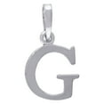 thumbnail image 1 of 925 Sterling Silver Mens Women Letter Name Personalized Monogram Initial G Charm Pendant 20.1x11mm Wide Necklace for Men, 1 of 2