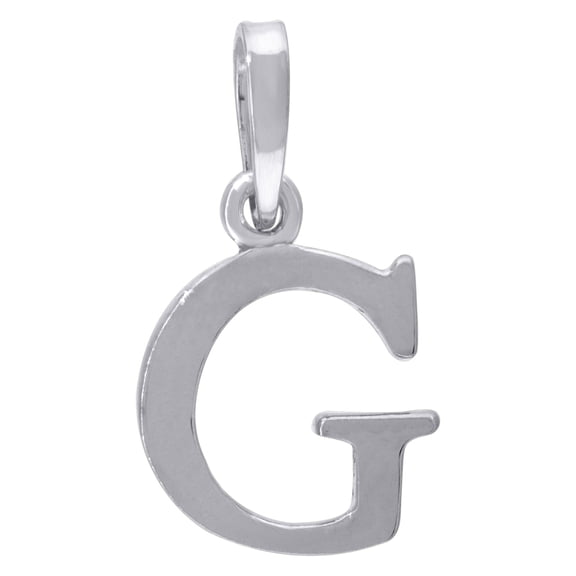 925 Sterling Silver Mens Women Letter Name Personalized Monogram Initial G Charm Pendant 20.1x11mm Wide Necklace for Men