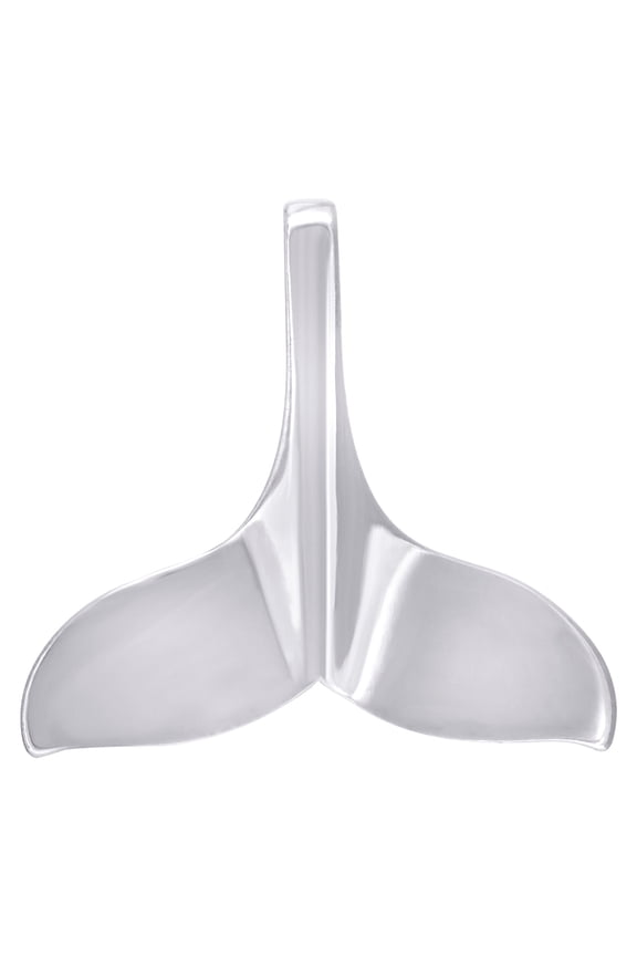 925 Sterling Silver Mens Women Polished Finish Dolphin Tail Charm Pendant 17.6x18.9mm Wid Necklace for Men