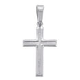 thumbnail image 1 of 925 Sterling Silver Mens Womens Polished Finish Cross Religious Charm Pendant 30x13mm Wid Necklace for Men, 1 of 2