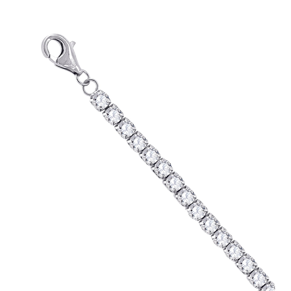 925 Sterling Silver Mens Womens Unisex Cubic Zirconia Tennis Bracelet Link Bracelet for Men