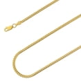 thumbnail image 1 of 925 Sterling Silver, Miami Cuban Gold Plated Chain 3mm Necklace - Hypoallergenic and Tarnish Resistant - By Oliver & Navy, 1 of 5
