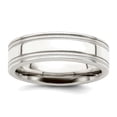 thumbnail image 1 of 925 Sterling Silver Milgrain Flat Band 6mm Polished Fancy Band Ring Size 7 Ring for Women and Men, 1 of 2