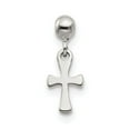 thumbnail image 1 of 925 Sterling Silver Mio Memento Dangle Cross Charm Pendant; for Adults and Teens; for Women and Men, 1 of 3