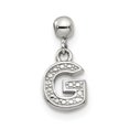 thumbnail image 1 of 925 Sterling Silver Mio Memento Dangle Letter G Charm Pendant; for Adults and Teens; for Women and Men, 1 of 3