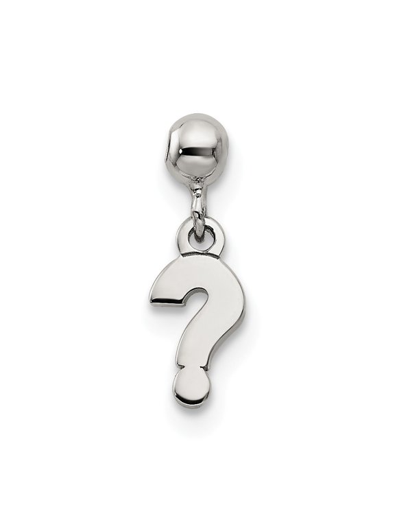 925 Sterling Silver Mio Memento Dangle Question Mark Charm Pendant; for Adults and Teens; for Women and Men