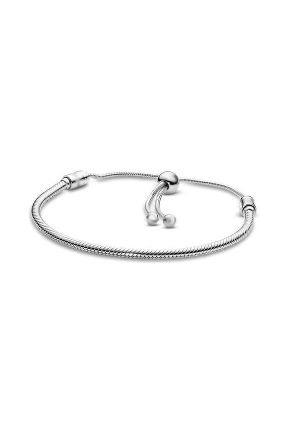 925 Sterling Silver Moment Charm Slider Bracelet Snake Chain Style Charms Women Girl Gifts
