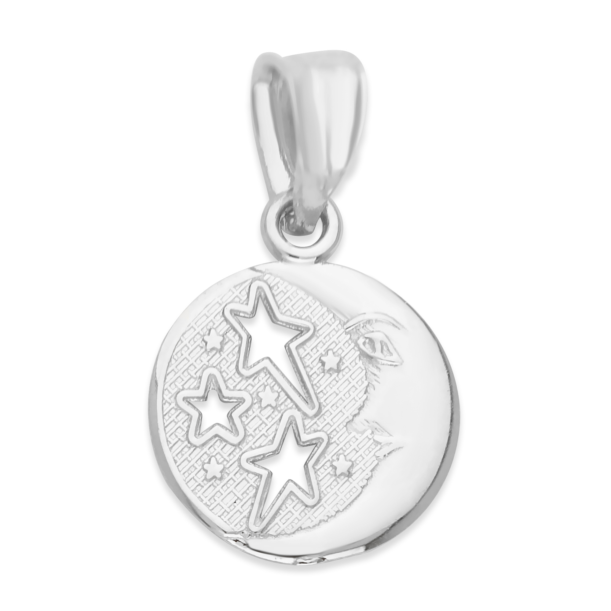 925 Sterling Silver Moon and Stars Pendant - Celestial Jewelry Gifts ...