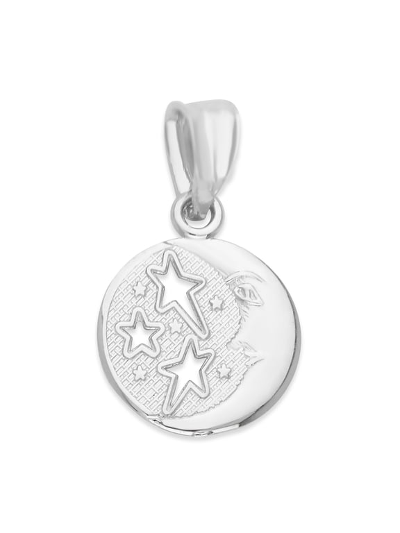 925 Sterling Silver Moon and Stars Pendant - Celestial Jewelry Gifts for Her