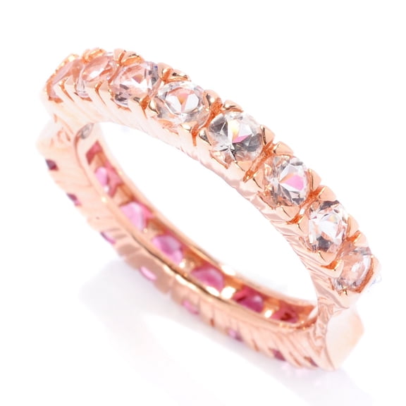 925 Sterling Silver Morganite, Pink Tourmaline Ring