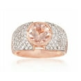 thumbnail image 1 of 925 Sterling Silver Morganite,White Natural Zircon Ring, 1 of 2