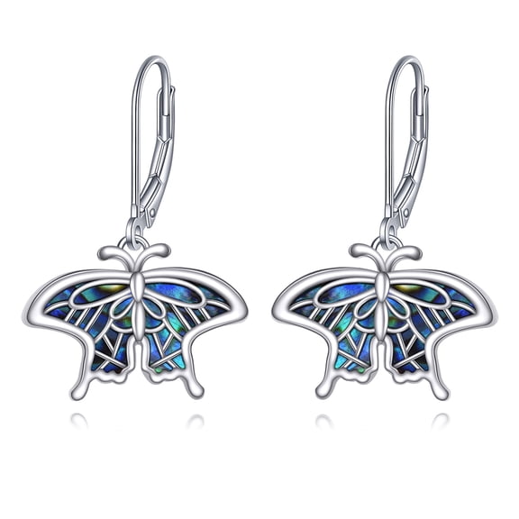 925 Sterling Silver Moth Earrings Luna Moth Dangle Earrings
