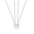 thumbnail image 1 of 925 Sterling Silver Mother Daughter CZ Celestial Moon and Stars Necklace Set Includes Two 16+2 Inch Half-Love Heart Neck, 1 of 2