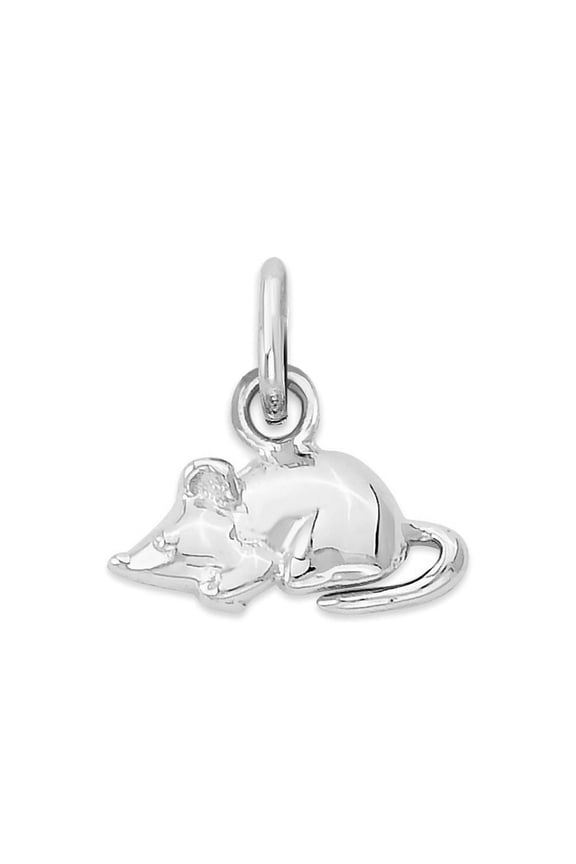 925 Sterling Silver Mouse Charm - Animal Jewelry for Women