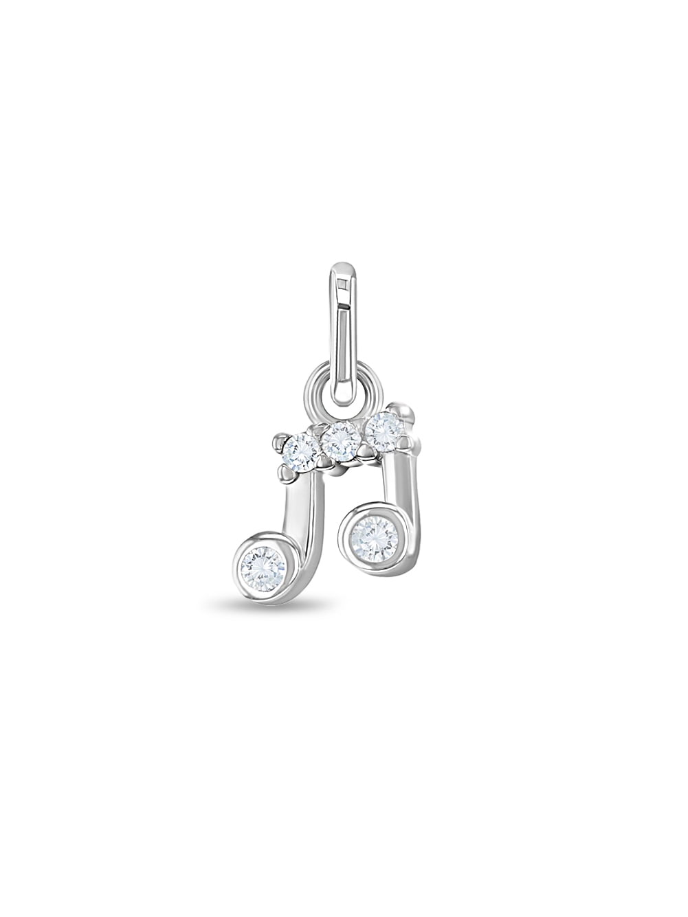 925 Sterling Silver Musical Note Charm With Clear CZ For Girls Charm Bracelets Walmart
