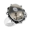 thumbnail image 1 of 925 Sterling Silver Natural Dendrite Opal Handmade Ring, 1 of 6