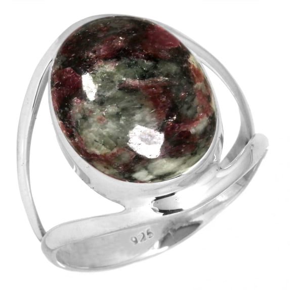 925 Sterling Silver Natural Eudialyte Handmade Ring