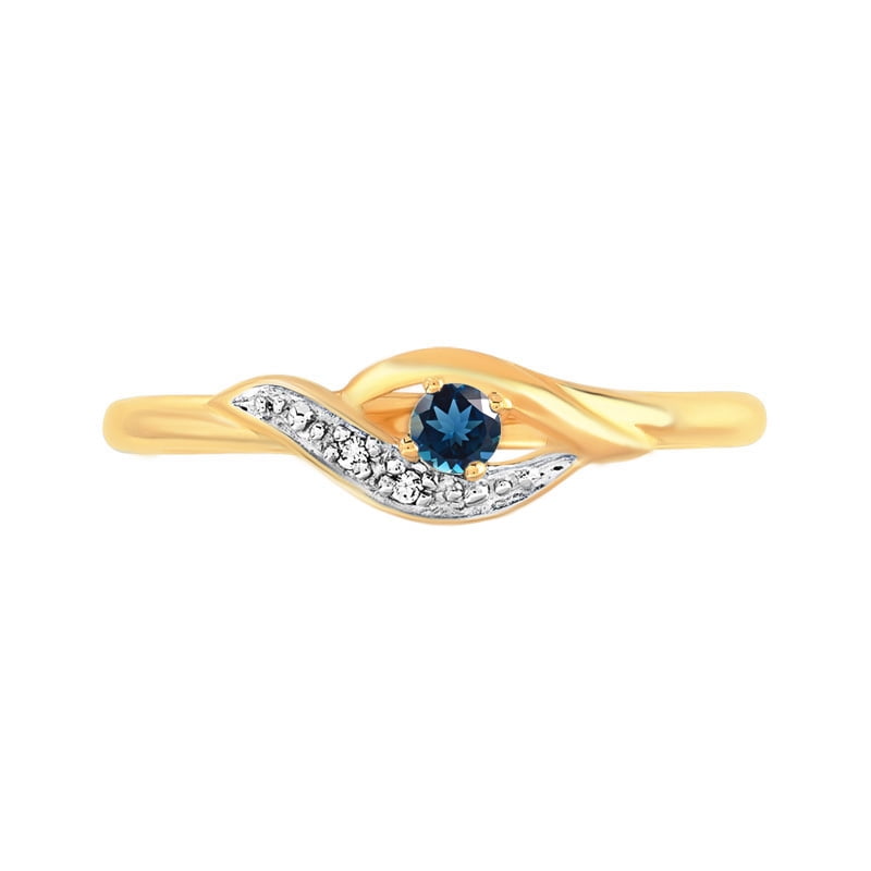 925 Sterling Silver Natural London Blue Topaz Gemstone Gold Plated