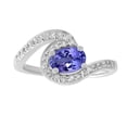 thumbnail image 1 of 925 Sterling Silver Natural Oval Cut Tanzanite Gemstone Birthstone Wedding Anniversary For Her Gift Jewelry Ring, 1 of 2