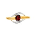 thumbnail image 1 of 925 Sterling Silver Natural Red Garnet Gemstone Gold Plated Thanksgiving Silver Ring, 1 of 2