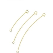 KUNGUGU 925 Sterling Silver Necklace Extender Gold Necklace Extender Gold Chain Extenders for Necklaces 2", 3", 4" Inches