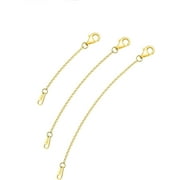 JESOT 925 Sterling Silver Necklace Extender Gold Necklace Extender Gold Chain Extenders for Necklaces 2", 3", 4" Inches