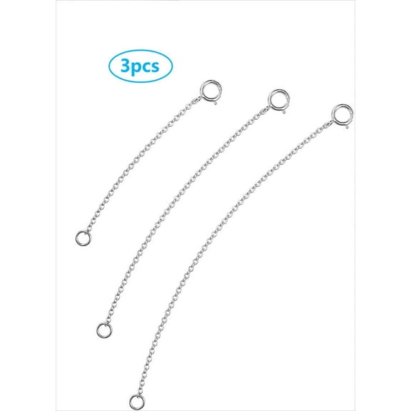 925 Sterling Silver Necklace Extender Sterling Silver Necklace Chain Extenders for Necklaces 2", 3", 4" Inches