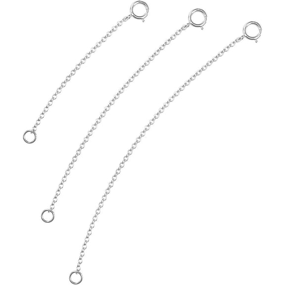 925 Sterling Silver Necklace Extender Sterling Silver Necklace Chain Extenders for Necklaces 2", 4", 6" Inches