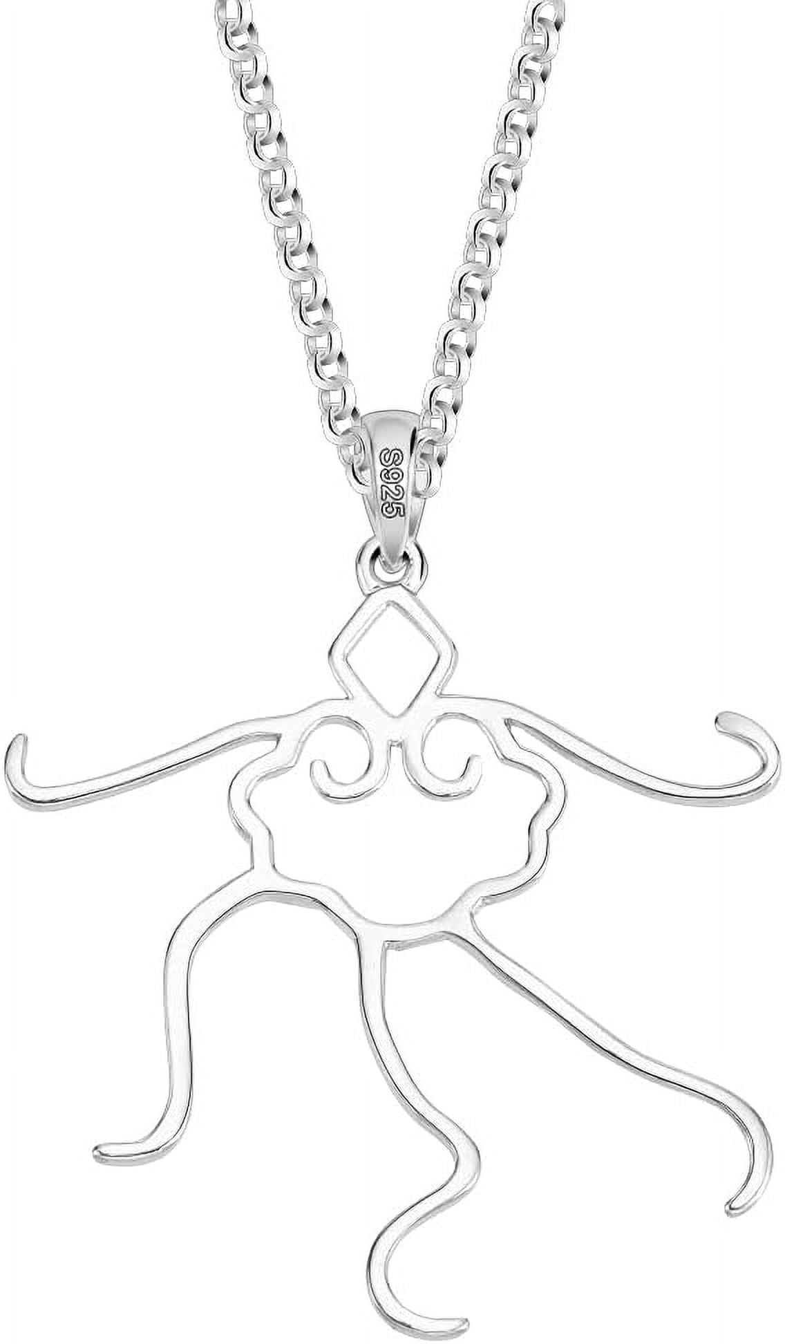 925 Sterling Silver Necklace Making Kit Irregular Gemstone Support Cabochon Base With 46cm Necklace Chain DIY Platinum & Silver